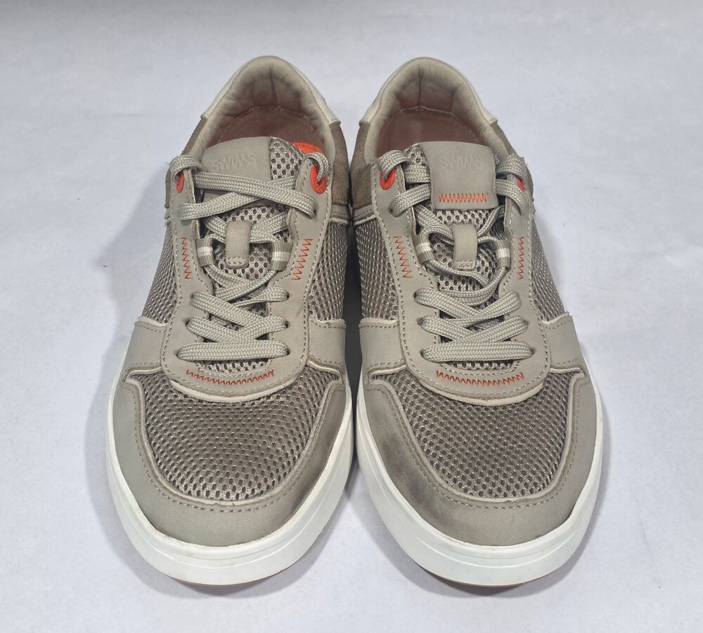 SWIMS Breeze Leather Sneakers Men's Size 7 Taupe Beige Suede Low Top
